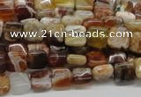 COP303 15.5 inches 8*8mm square brandy opal gemstone beads wholesale