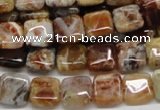 COP304 15.5 inches 10*10mm square brandy opal gemstone beads wholesale