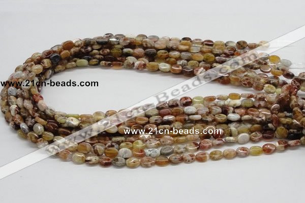 COP306 15.5 inches 6*8mm oval brandy opal gemstone beads wholesale