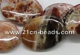 COP307 15.5 inches 22*30mm oval brandy opal gemstone beads wholesale