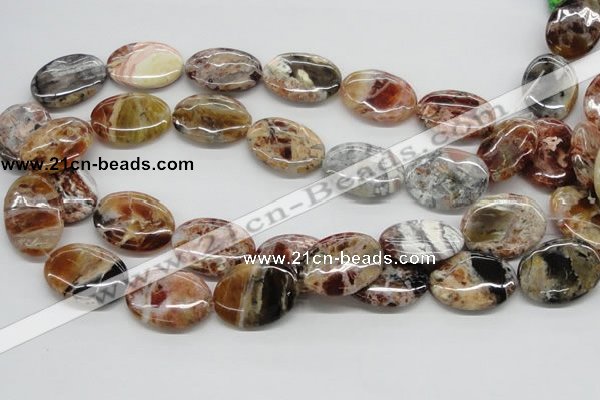 COP307 15.5 inches 22*30mm oval brandy opal gemstone beads wholesale