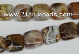 COP321 15.5 inches 12*12mm square brandy opal gemstone beads wholesale