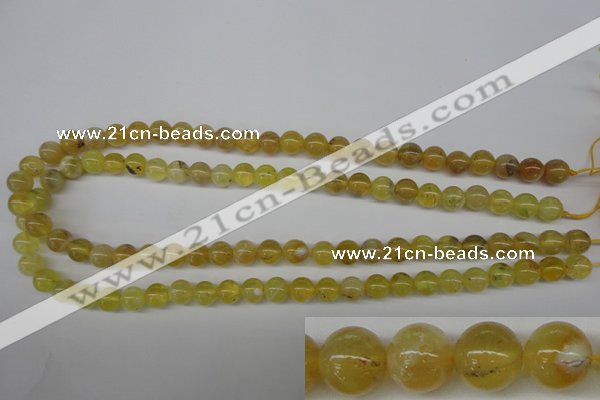 COP332 15.5 inches 8mm round yellow opal gemstone beads wholesale