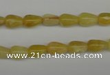 COP337 15.5 inches 6*9mm teardrop yellow opal gemstone beads