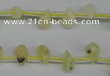 COP347 Top-drilled 6*9mm faceted teardrop yellow opal gemstone beads