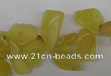 COP348 Top-drilled 7*8mm – 24*25mm freeform yellow opal gemstone beads