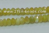 COP352 15.5 inches 5*8mm faceted rondelle yellow opal gemstone beads wholes