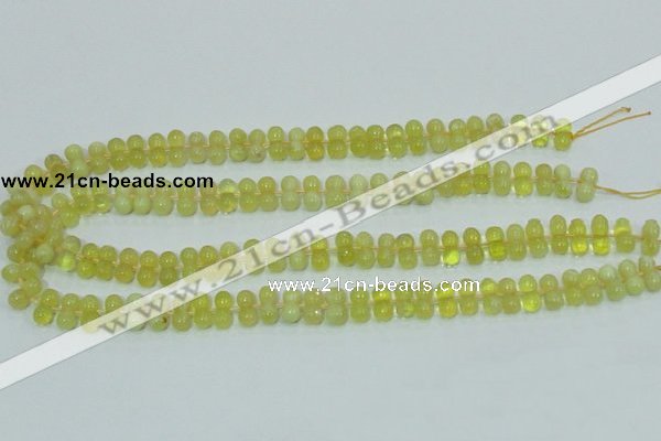 COP354 15.5 inches 6*12mm bone shape yellow opal gemstone beads