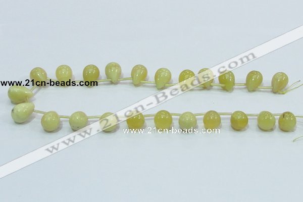 COP357 15.5 inches 13*18mm teardrop yellow opal gemstone beads
