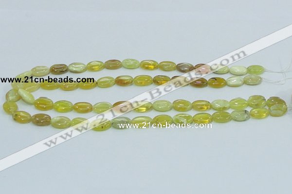 COP362 15.5 inches 10*14mm oval yellow opal gemstone beads wholesale