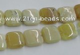 COP372 15.5 inches 12*12mm square yellow opal gemstone beads