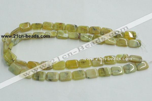 COP373 15.5 inches 13*18mm rectangle yellow opal gemstone beads