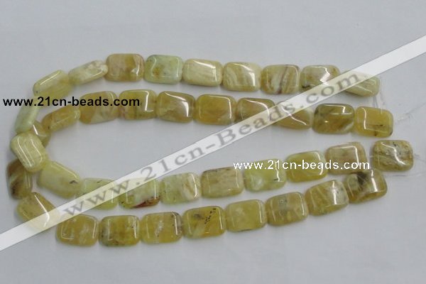 COP374 15.5 inches 15*20mm rectangle yellow opal gemstone beads