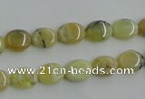 COP375 15.5 inches 8*10mm oval yellow opal gemstone beads wholesale