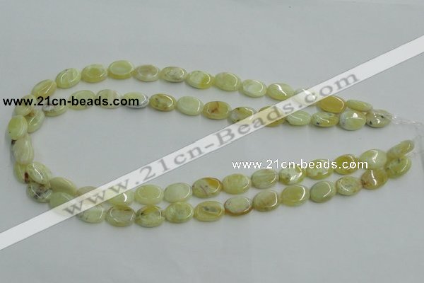 COP376 15.5 inches 10*14mm oval yellow opal gemstone beads wholesale