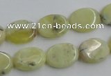 COP377 15.5 inches 12*16mm oval yellow opal gemstone beads wholesale