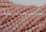 COP401 15.5 inches 4mm round Chinese pink opal gemstone beads