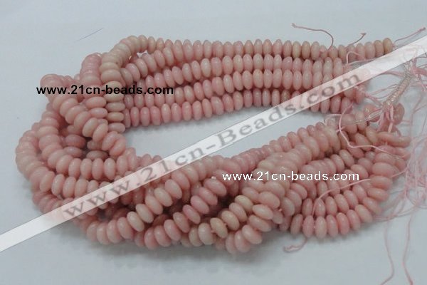 COP408 15.5 inches 5*10mm rondelle Chinese pink opal gemstone beads