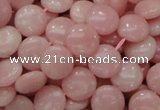 COP414 15.5 inches 12mm flat round Chinese pink opal gemstone beads