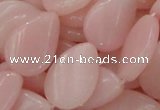 COP425 15.5 inches 18*24mm twisted teardrop Chinese pink opal gemstone bead