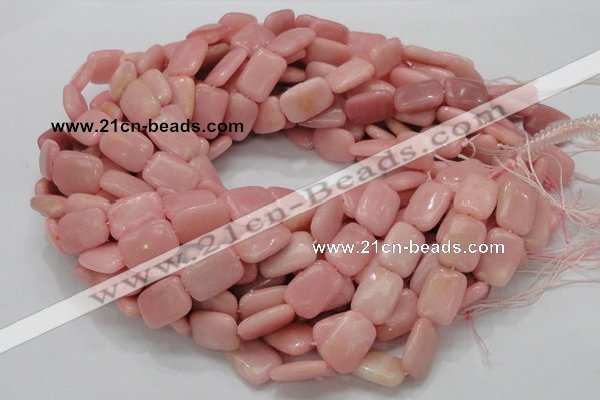 COP427 15.5 inches 13*18mm rectangle Chinese pink opal gemstone beads