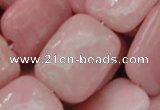 COP428 15.5 inches 20*30mm rectangle Chinese pink opal gemstone beads