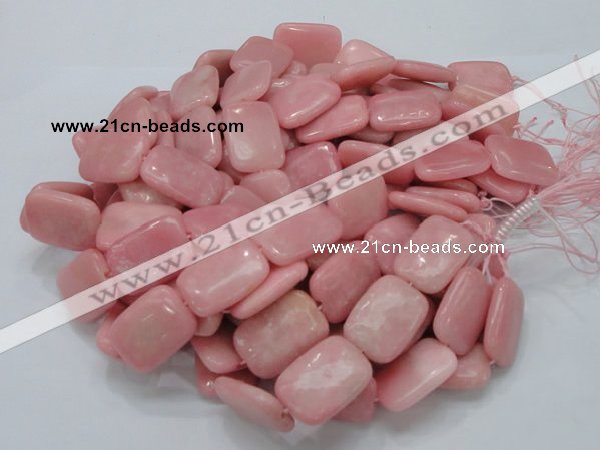 COP428 15.5 inches 20*30mm rectangle Chinese pink opal gemstone beads