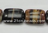 COP433 15.5 inches 18*25mm rectangle natural brown opal gemstone beads