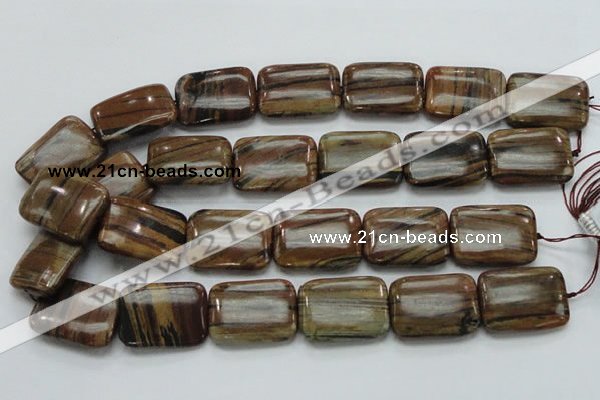 COP434 15.5 inches 22*30mm rectangle natural brown opal gemstone beads