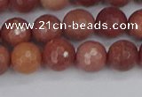 COP443 15.5 inches 8mm faceted round African blood jasper beads