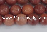 COP444 15.5 inches 10mm faceted round African blood jasper beads