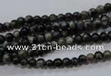 COP451 15.5 inches 4mm round natural grey opal gemstone beads