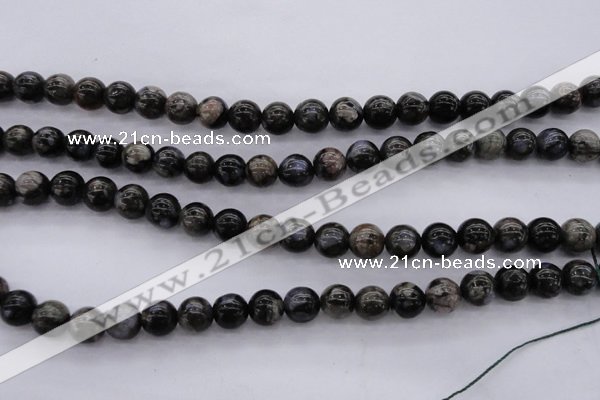 COP453 15.5 inches 8mm round natural grey opal gemstone beads