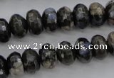 COP498 15.5 inches 5*8mm faceted rondelle natural grey opal beads