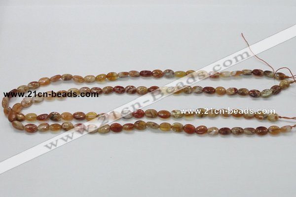 COP500 15.5 inches 6*8mm oval natural red opal gemstone beads