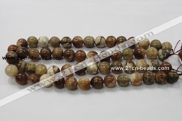 COP504 15.5 inches 14mm round natural red opal gemstone beads