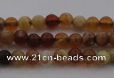 COP508 15.5 inches 4mm round natural red opal gemstone beads