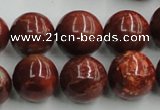 COP515 15.5 inches 16mm round red opal gemstone beads wholesale