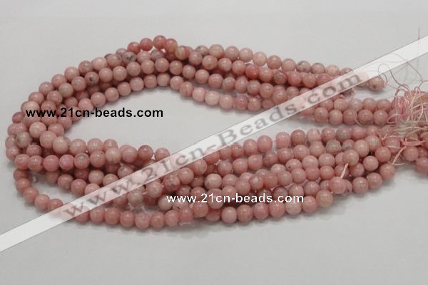 COP52 15.5 inches 7mm round natural pink opal gemstone beads