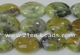 COP563 15.5 inches 13*18mm oval natural yellow & green opal beads