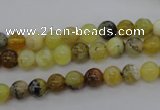 COP587 15.5 inches 6mm round natural yellow & green opal beads