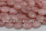 COP62 15.5 inches 8*10mm oval natural pink opal gemstone beads