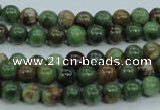 COP651 15.5 inches 6mm round green opal gemstone beads wholesale