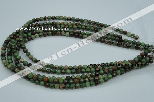 COP651 15.5 inches 6mm round green opal gemstone beads wholesale