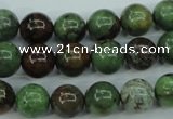 COP653 15.5 inches 10mm round green opal gemstone beads wholesale