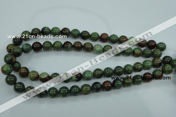 COP654 15.5 inches 12mm round green opal gemstone beads wholesale