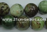 COP655 15.5 inches 14mm round green opal gemstone beads