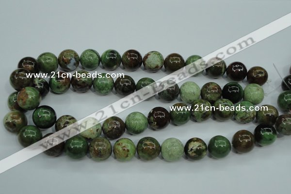 COP655 15.5 inches 14mm round green opal gemstone beads