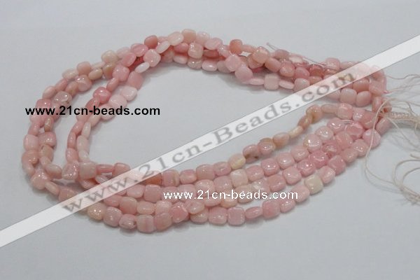 COP67 15.5 inches 8*8mm square natural pink opal gemstone beads