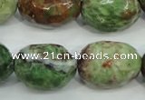 COP675 15.5 inches 18*25mm faceted nuggets green opal gemstone beads